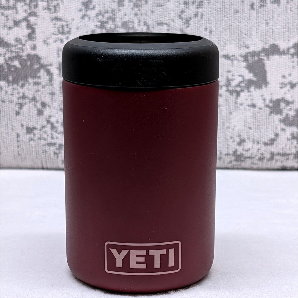 YETI Rambler 12 oz Colster Can Insulator Harvest Red Stainless Steel Cooler
